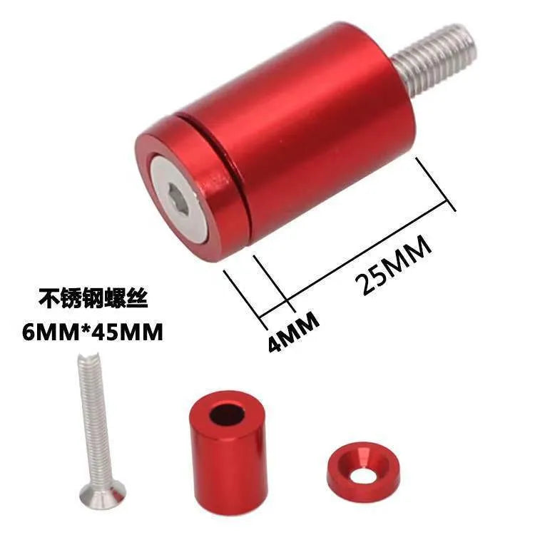 Aluminium alloy engine cover spacer kit with screws, nuts, washers in red, blue, black colours for 6mm 8mm car apertures.