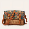Women's printed PU crossbody bag with large capacity and adjustable shoulder strap
