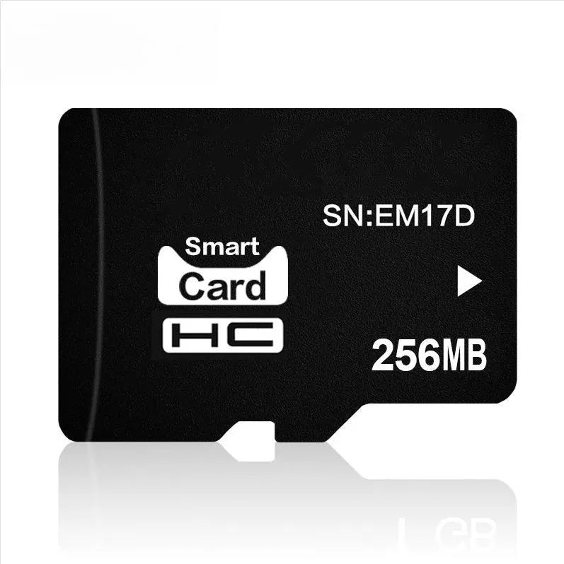 256MB memory card with integrated mini speaker measuring 11x15x1mm