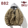 Loose-fitting pilot jacket in solid colour with extended sizing up to 5XL