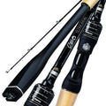 Ultralight long range throwing fishing rod for perch with 2 sections and hard tuning