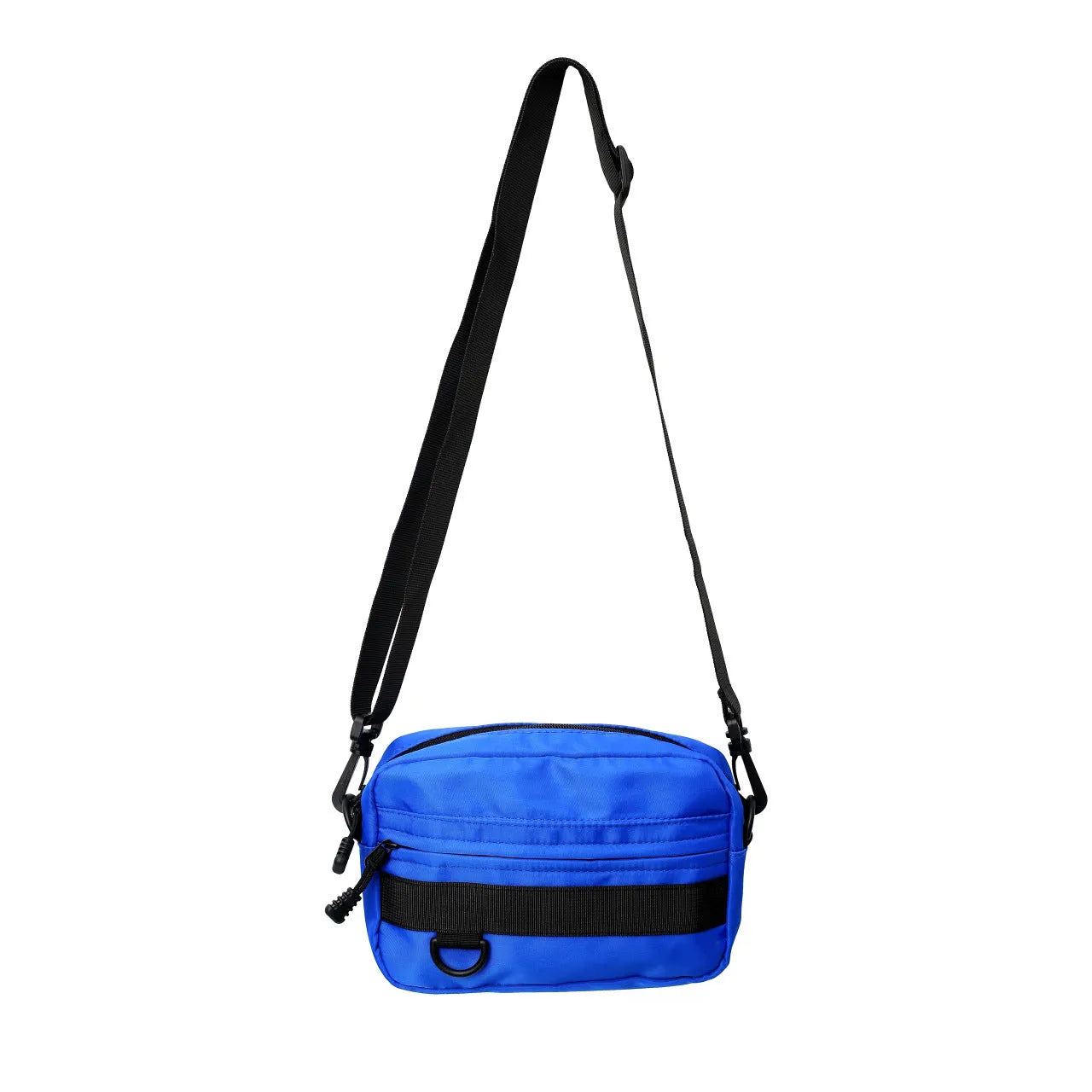 Men's nylon crossbody messenger bag in black blue green or white colours 22cm length