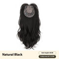Ladies black 65cm big wave high temperature fiber wig set for crown volume increase