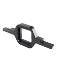 Black aluminium alloy LED reverse light mounting bracket for a Jeep Wrangler off-road vehicle.