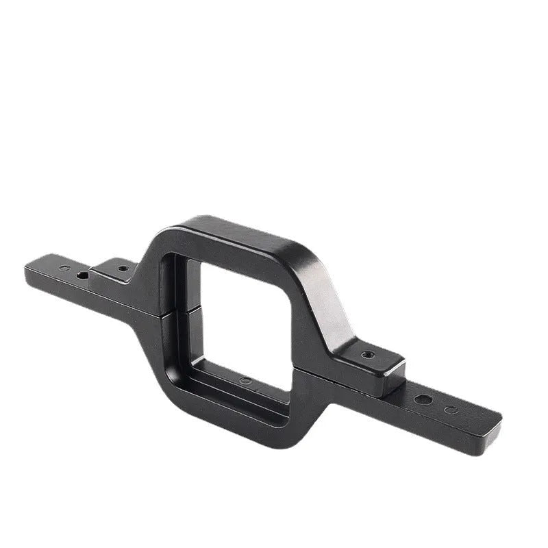 Black aluminium alloy LED reverse light mounting bracket for a Jeep Wrangler off-road vehicle.
