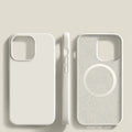 Liquid silicone phone case with frosted finish and magnetic design for iPhone models