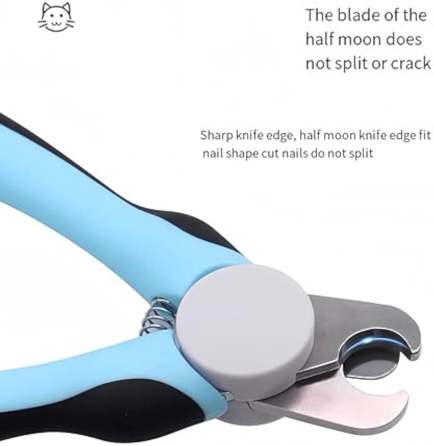 Blue heavy duty dog nail clippers with safety guard for large breeds and thick nails.