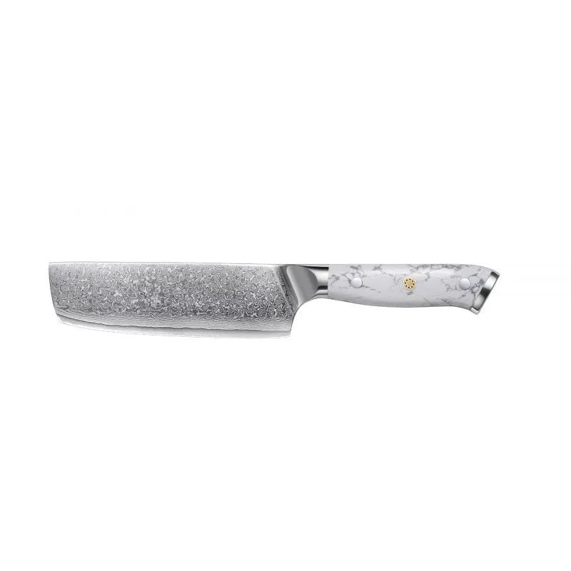Damascus pattern VG10 steel chef knife with 21cm blade and 11cm handle for kitchen use
