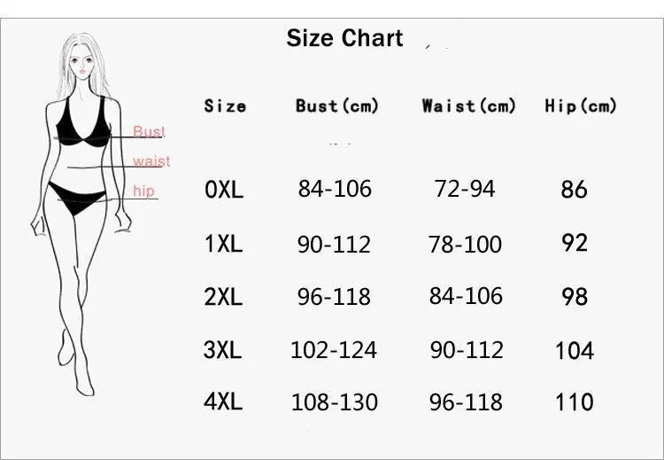 Women's floral print one-piece swimsuit on a hanger, showing split colour design and stretchy polyester fabric for plus sizes.