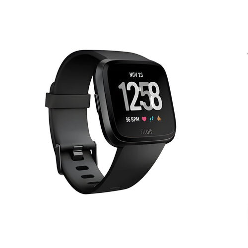 Black waterproof smart watch with 1.4-inch screen showing heart rate display
