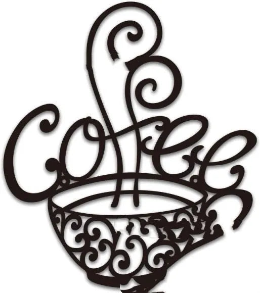 Black wrought iron single-letter silhouette wall decoration on a light wall.