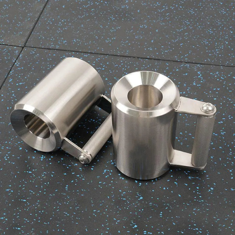 Silver stainless steel 8kg dumbbell cup for adjustable kettlebell equipment