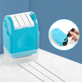 Blue photosensitive roller stamp for English teaching with rectangular plastic design