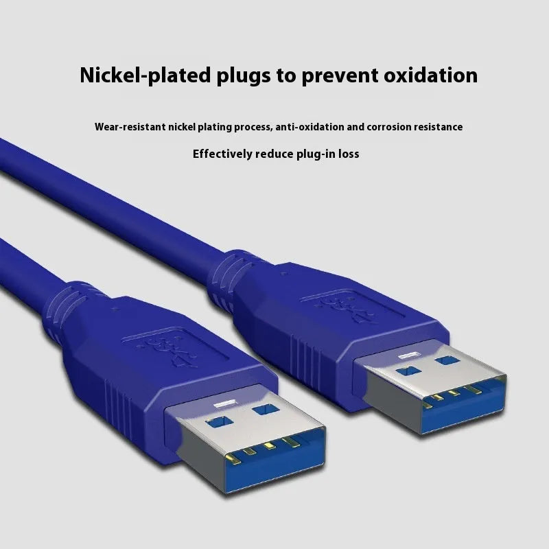 USB 3.0 male to male data cable for external hard drives with nickel-plated connectors
