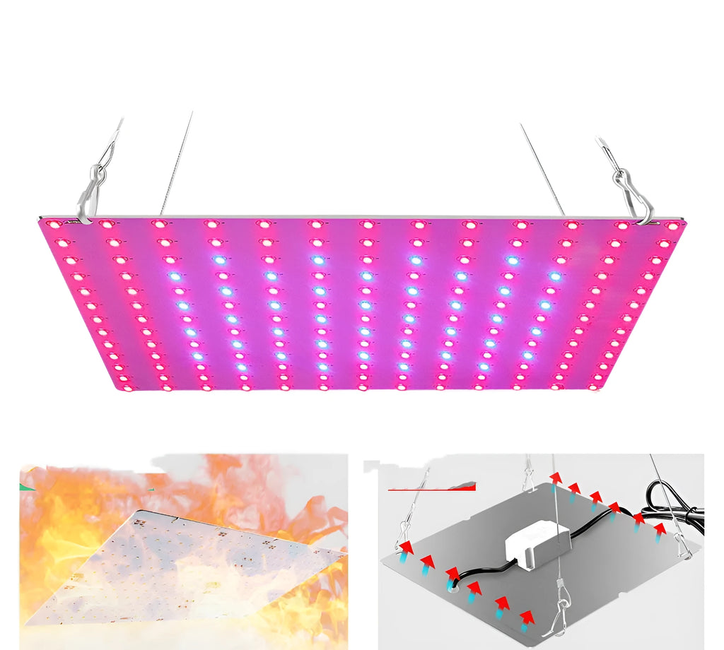 D-section aluminum LED plant growing light with hook for indoor vegetables and fruits.