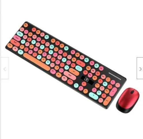 Vibrant yellow wireless keyboard and mouse set with backlit keys and optical sensor