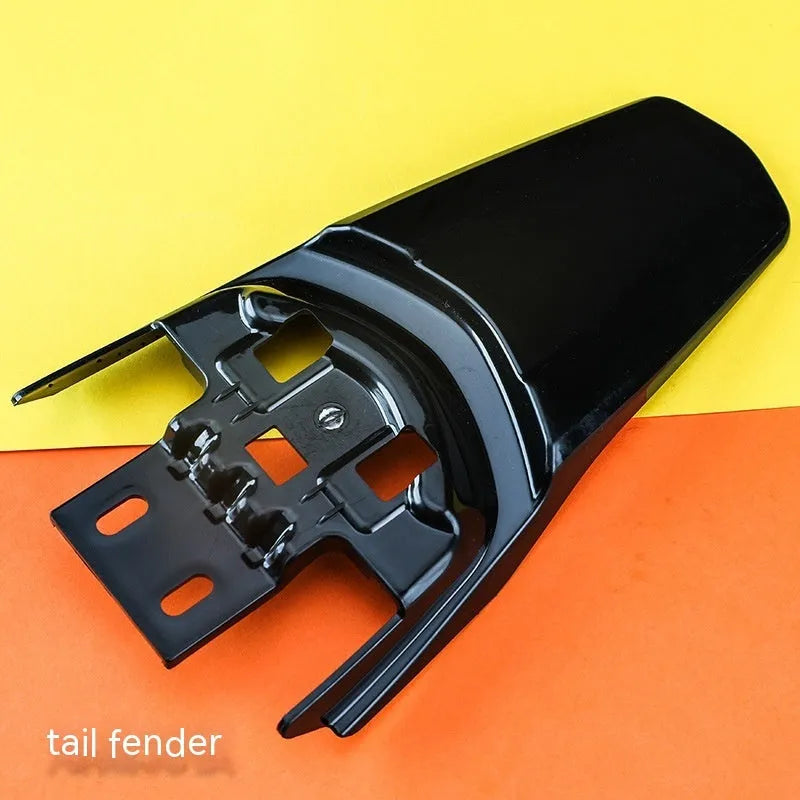 Carbon fibre rear mudguard and inner plate set for Light Bee electric off-road bicycle.