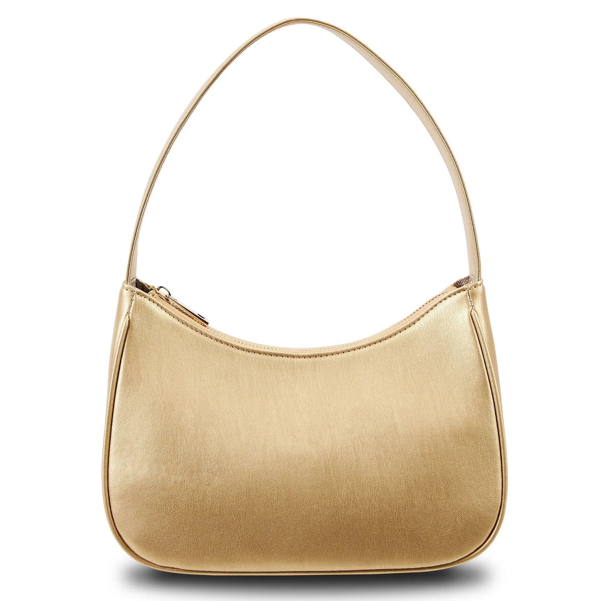 Retro style waterproof shoulder bag in apricot colour with adjustable strap