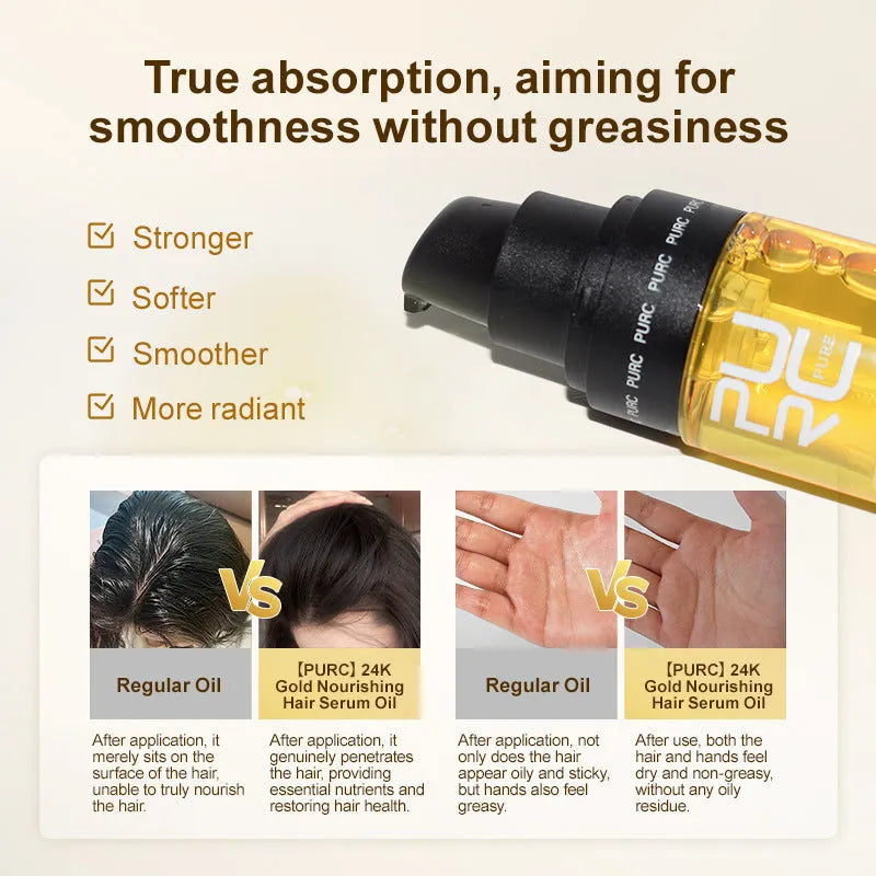 Yellow 50ml curly hair essential oil for split ends and scalp care