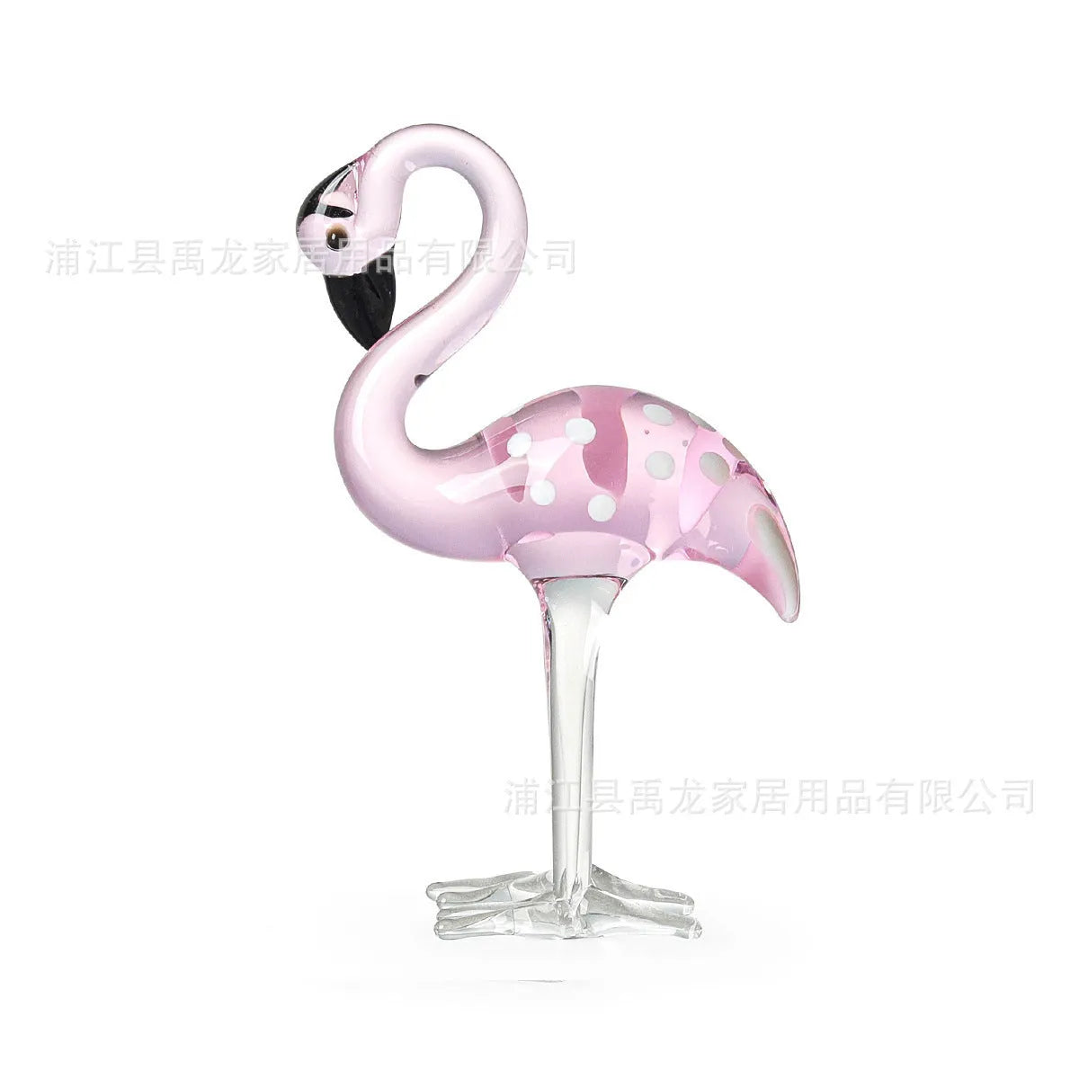 Pink crystal flamingo decorative ornament with modern style for home and gift use