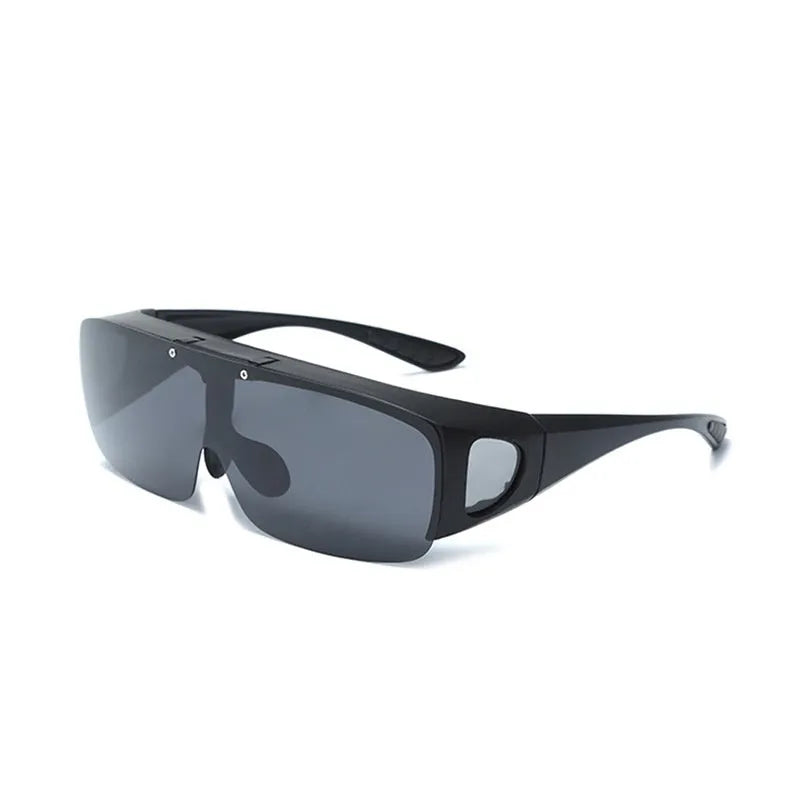 Polarised sunglasses with myopia correction for outdoor sports like climbing and cycling with interchangeable lenses