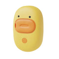 White and yellow rechargeable steam pet brush for dogs and cats with water tank