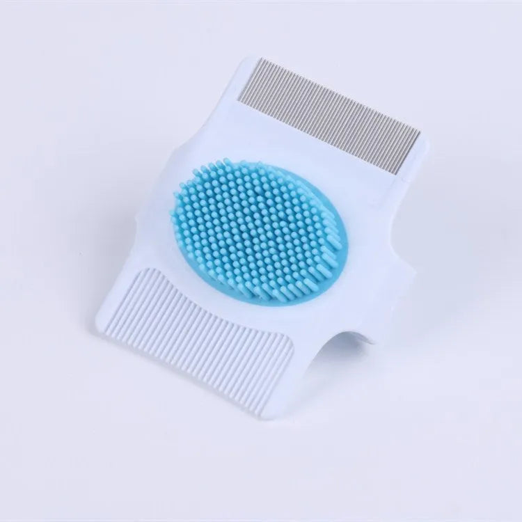 Multifunctional pet grooming tool with four comb heads for dog grooming and hair removal