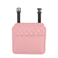 Leather car interior hanging storage bag in black pink green or white colours