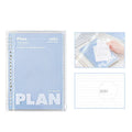 A5 PVC loose spiral notebook binder in blue or white colour with clear front cover