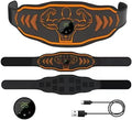EMS smart massage fitness belt with rechargeable host unit and arm electrodes in blue colour