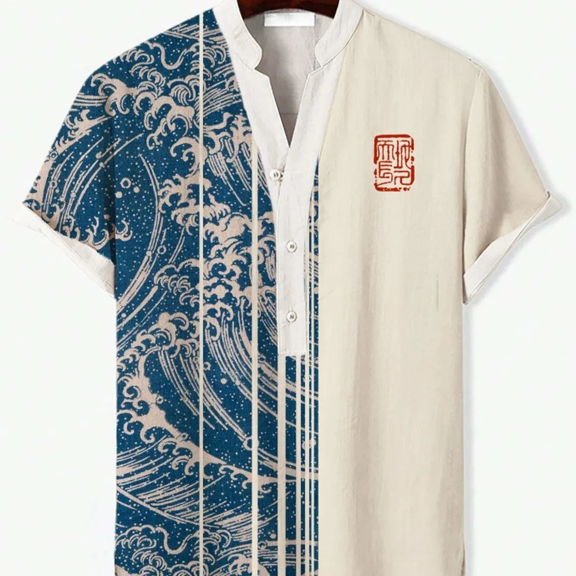 3D digital animal print on a short sleeve polyester shirt, shown in one of multiple available colours.
