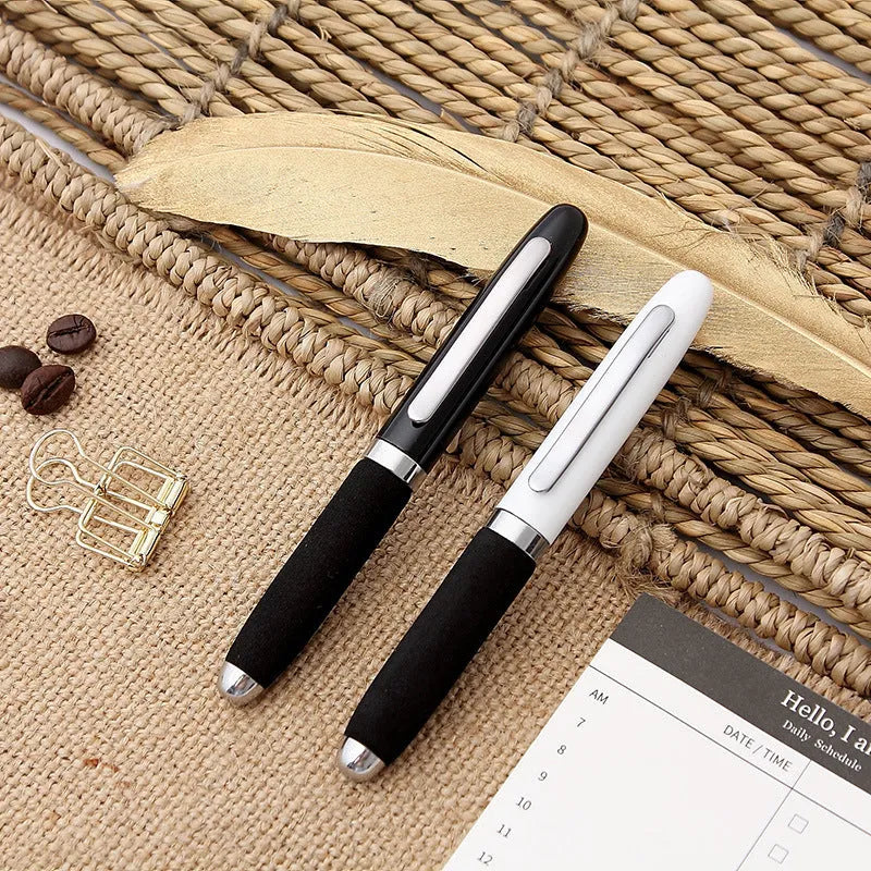 EVA metal cap mini ballpoint pen with 1.0mm bullet tip, shown at 112mm length.