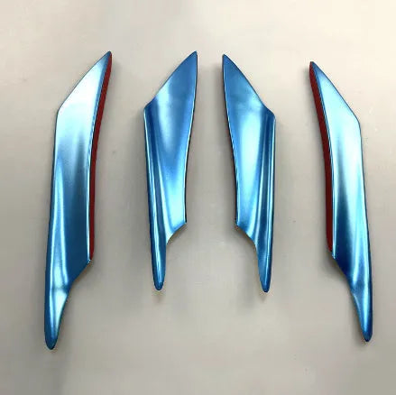 Carbon fibre pattern bumper blade spoiler for car front bumper mounting