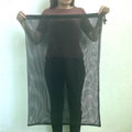 Black drawstring mesh storage bag for children's water ball toys in three available sizes.