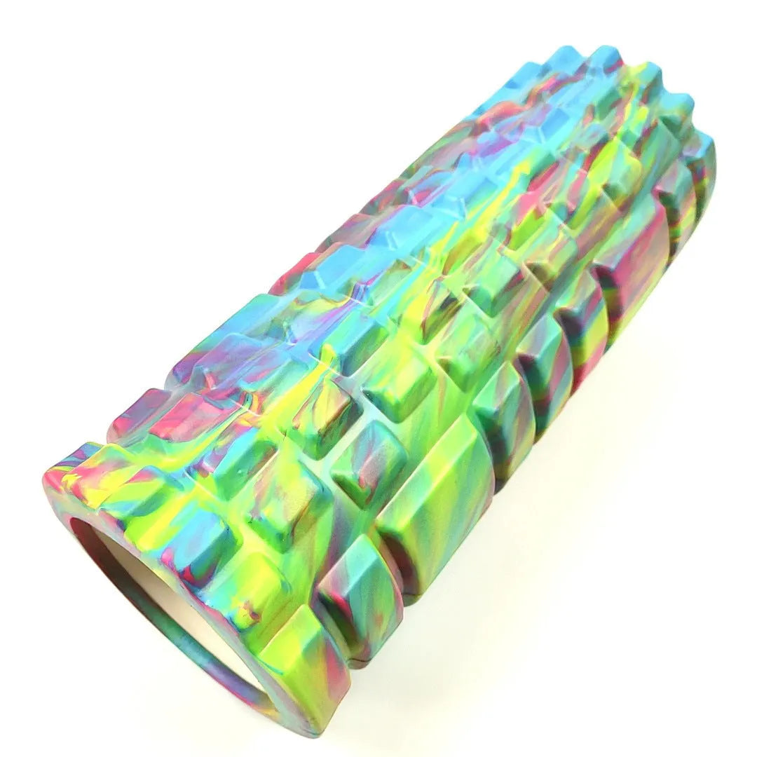 33cm camouflage pattern EVA foam roller in blue green yellow colour