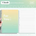 Gradient colour coil notebook with removable spiral binding in A4 and B5 sizes