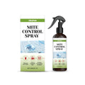 120ml bottle of mite control spray with ingredients listed on label.