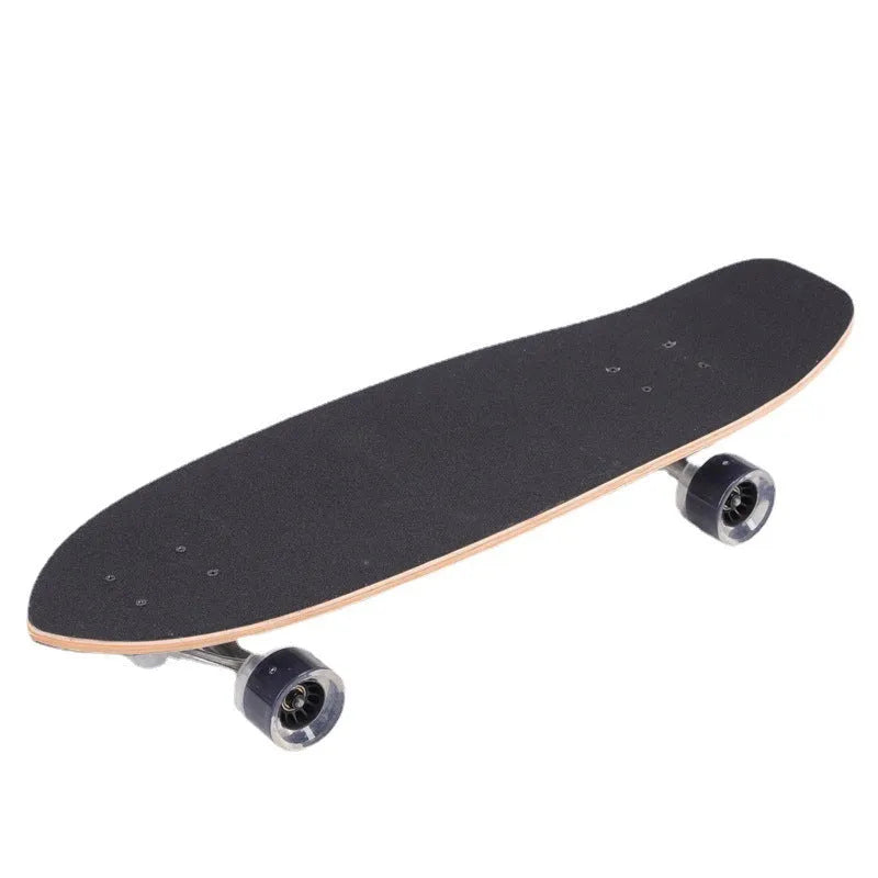 White 31-inch maple wood street scooter skateboard deck