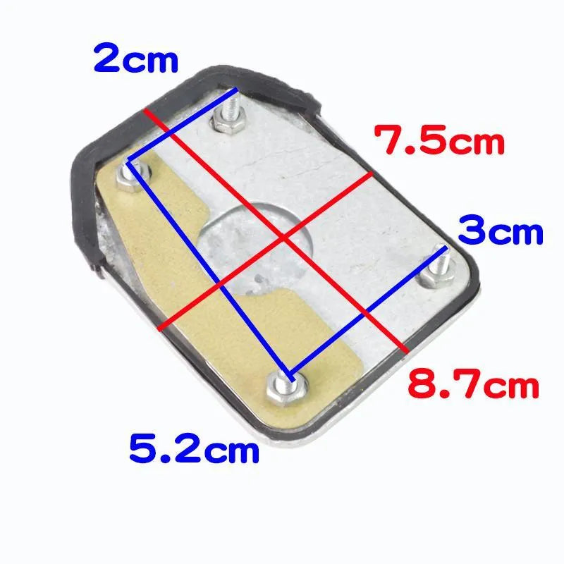 Metal motorcycle brake pedal skid plate accessory for foot protection