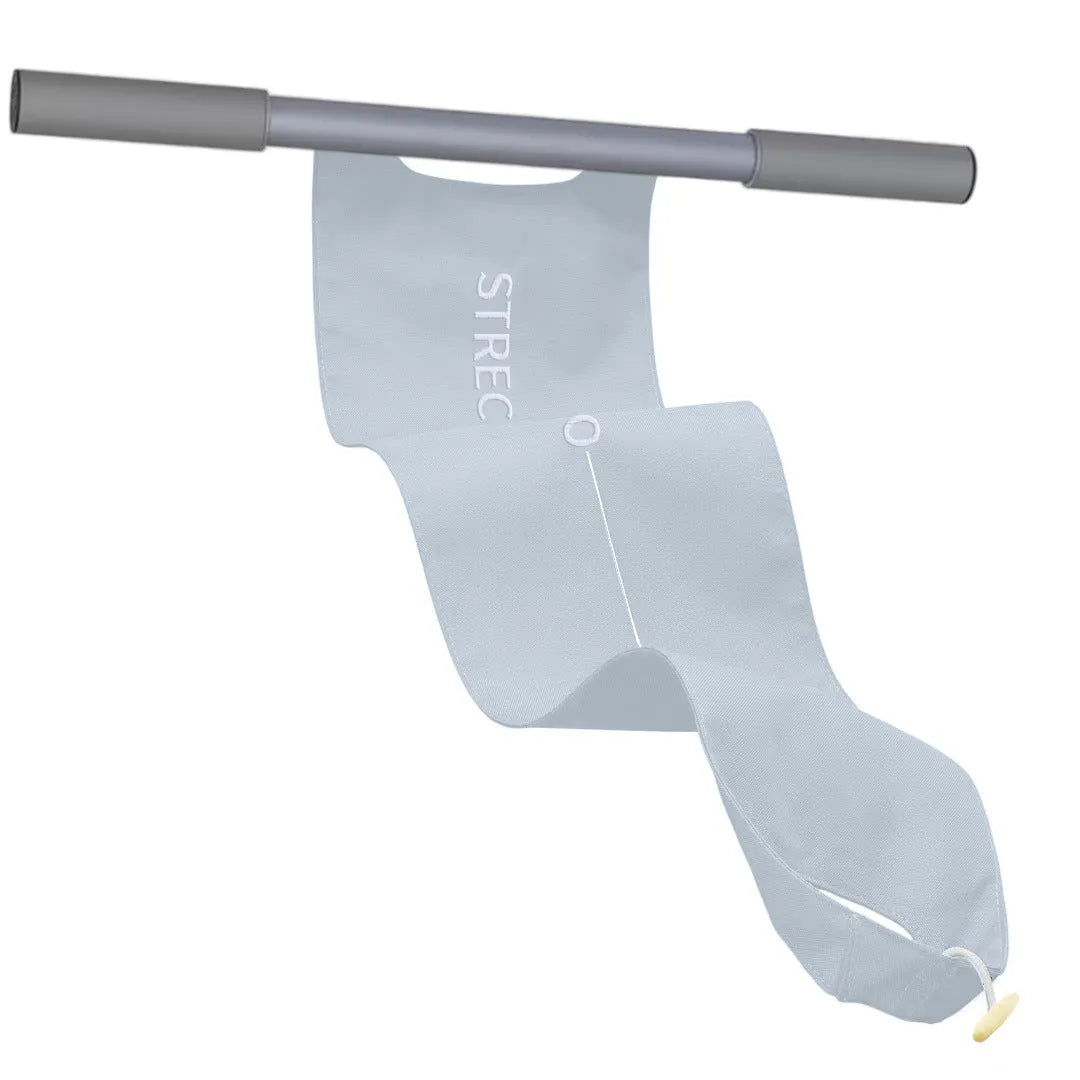 Yoga multi-function stretching tool in grey or pink colours for shoulder, back and hip flexibility training