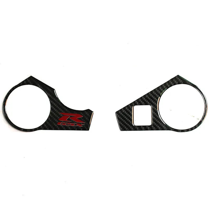 Black carbon fibre pattern motorcycle sticker for SUZUKI GSXR1000 L1 2009-2016 upper connective plate