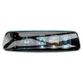 R9 8 inch black driving recorder with dual lens on windscreen showing 1080p display