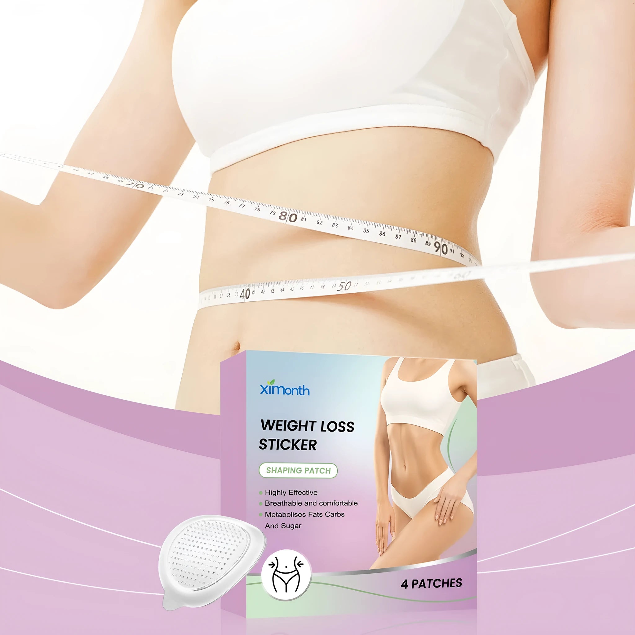 Body nursing adhesive bandage with aloe and mint leaf microneedle patch 4 pieces net content