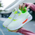 Men's blue casual sports mesh shoes with cloth upper and plastic sole