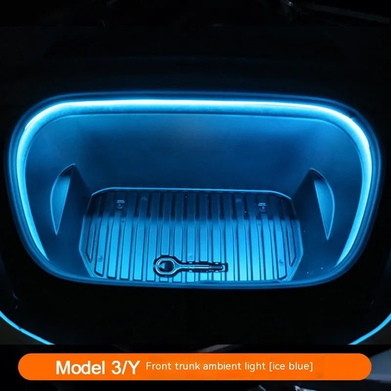Tesla Model 3 and Y front console ambience light modification kit with soft silicone light bar