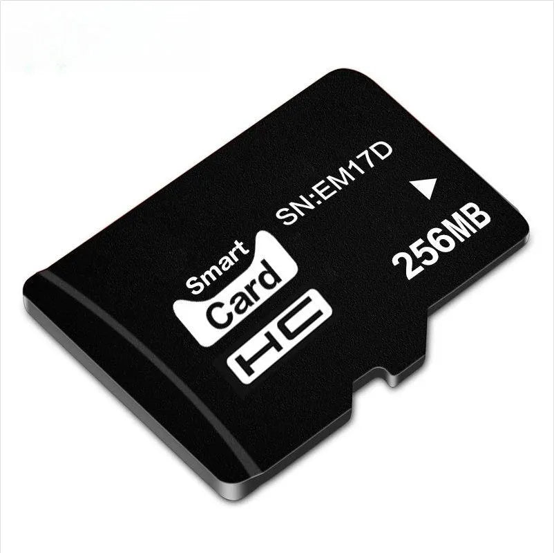 256MB memory card with integrated mini speaker measuring 11x15x1mm