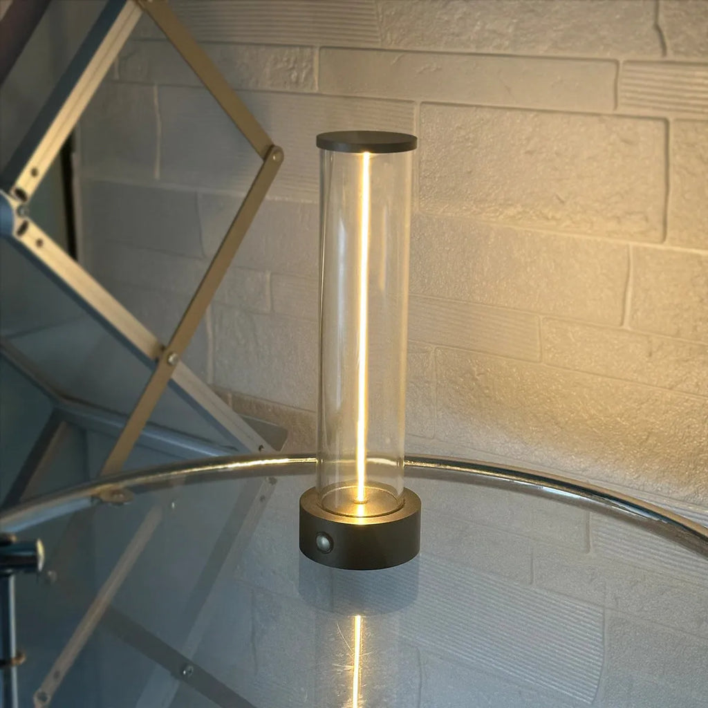 USB rechargeable magnetic LED night light strip with linear glass design