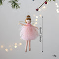 Pink or white ballet girl plush doll pendant with soft cloth material for decorative hanging display