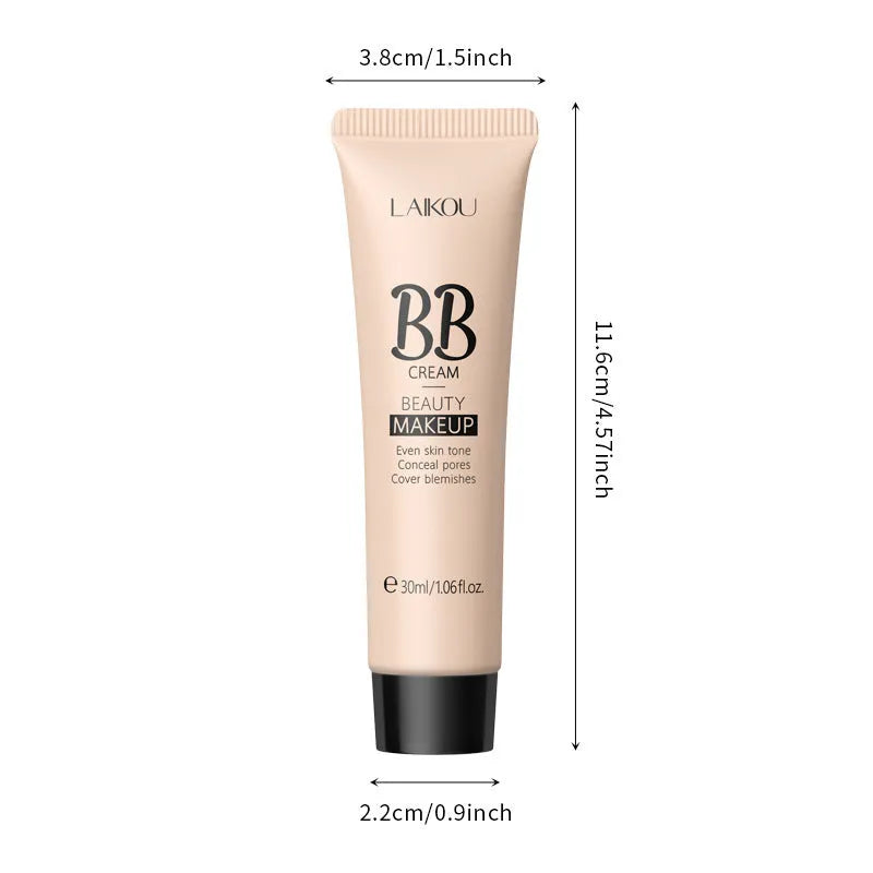 Natural Makeup Hose BB cream 30ml tube with nine colour options displayed