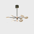 Nordic style iron and acrylic LED chandelier pendant lamp with multiple light heads.